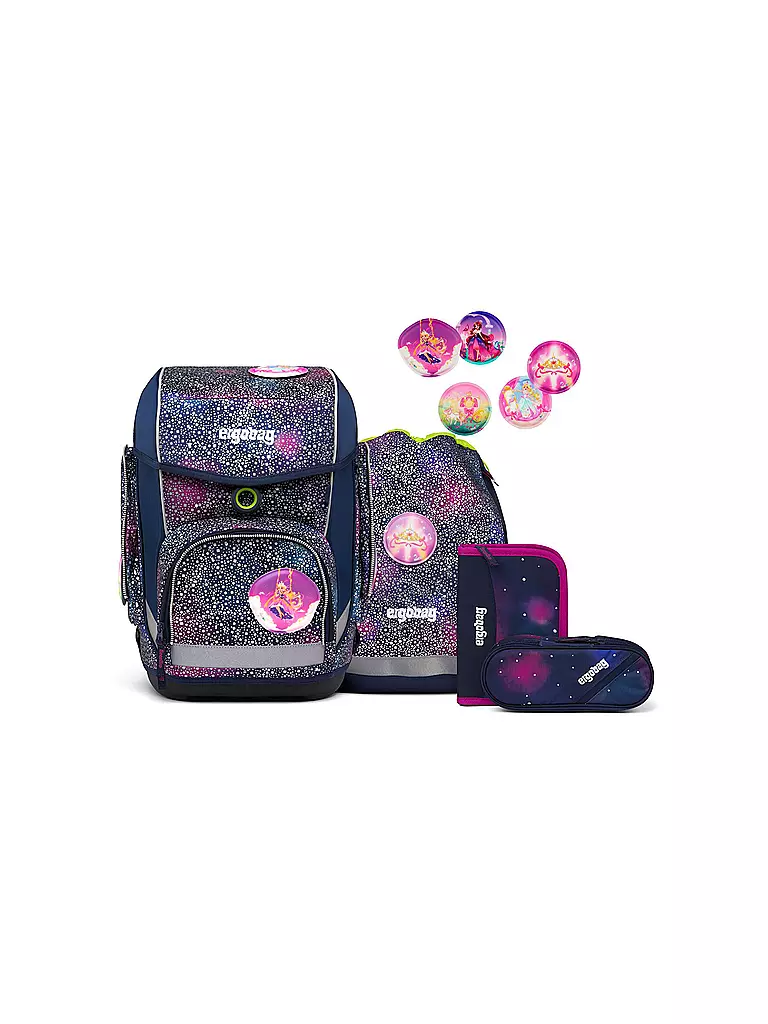 ERGOBAG | Schultaschen Set 5tlg Cubo Bärlaxy | lila