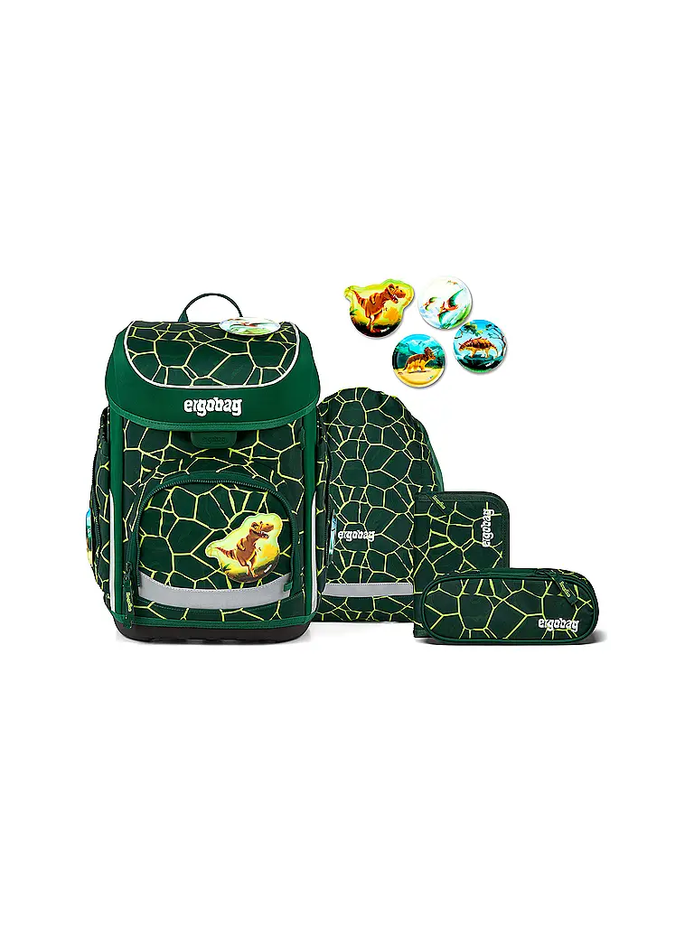 ERGOBAG | Schultaschen Set 5tlg CUBO Bärrex 2026 | Dunkelgrün