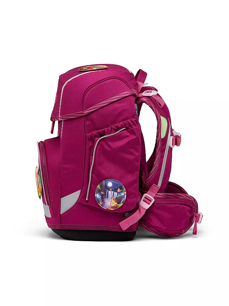 Ergobag Unisex Kinderrucksack WaldzauBär-Beere - Ergonomischer Schulranzen Set