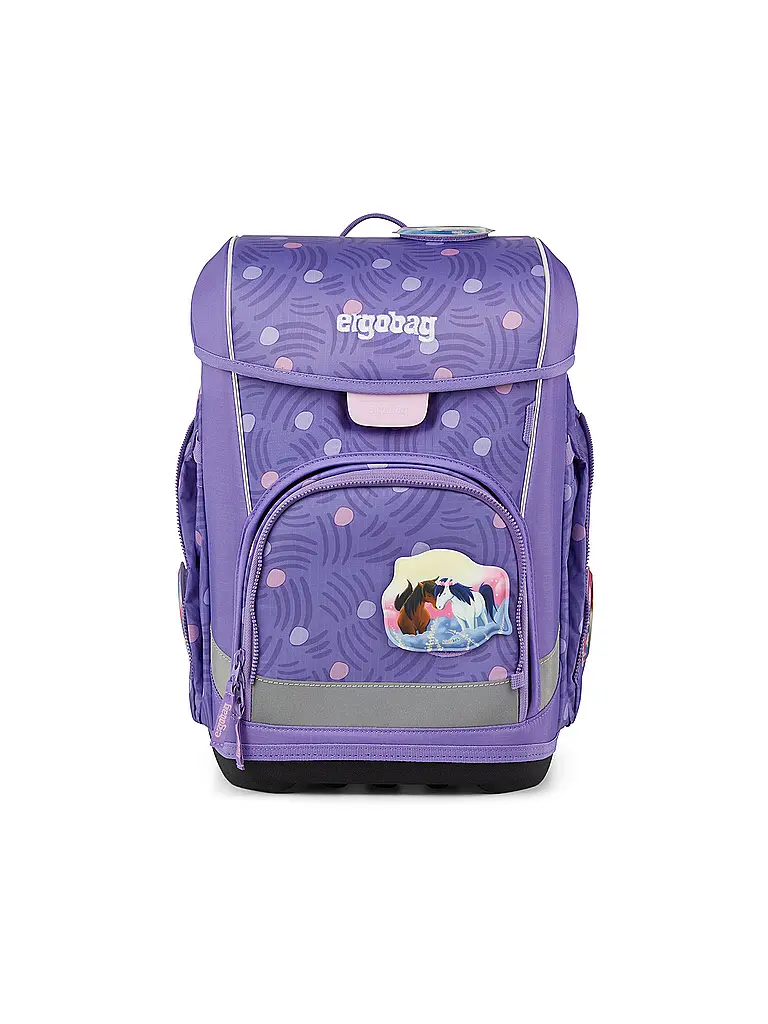 ERGOBAG | Schultaschen Set 5tlg CUBO LIGHT PonyBäradies | Lila