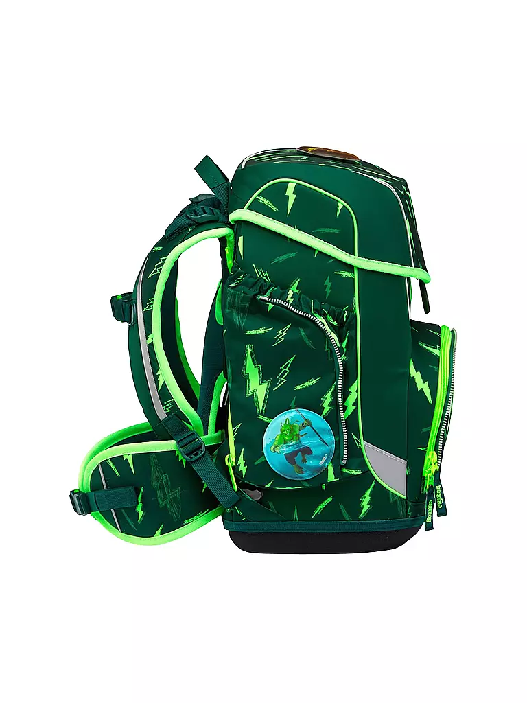 ERGOBAG | Schultaschen Set 5tlg CUBO Lumi - Bärtastisch | olive