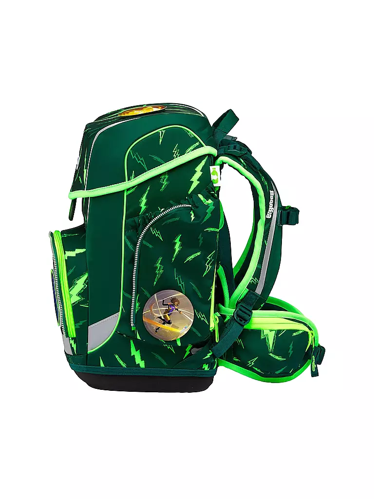 ERGOBAG | Schultaschen Set 5tlg CUBO Lumi - Bärtastisch | olive