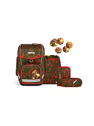 ERGOBAG | Schultaschen Set 5tlg CUBO Lumi - PerlentaucherBär | olive