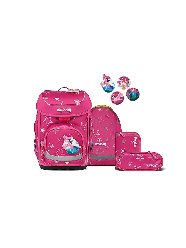 ERGOBAG | Schultaschen Set 5tlg CUBO SternzauBär 2026 | Pink