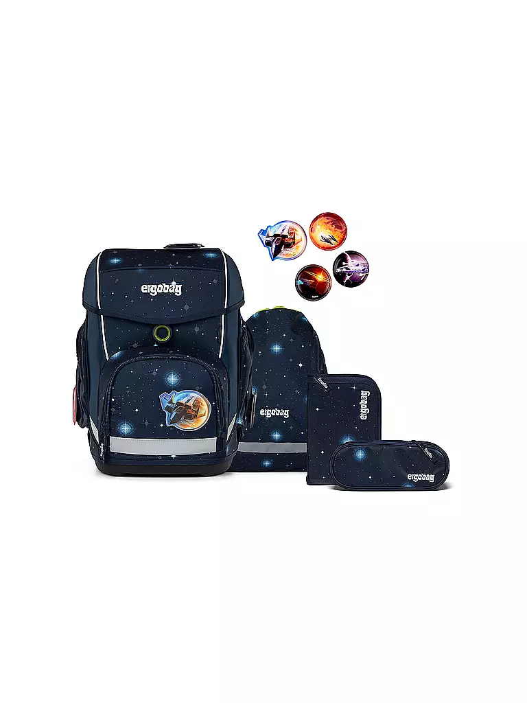 ERGOBAG | Schultaschen Set 5tlg CUBO | dunkelblau