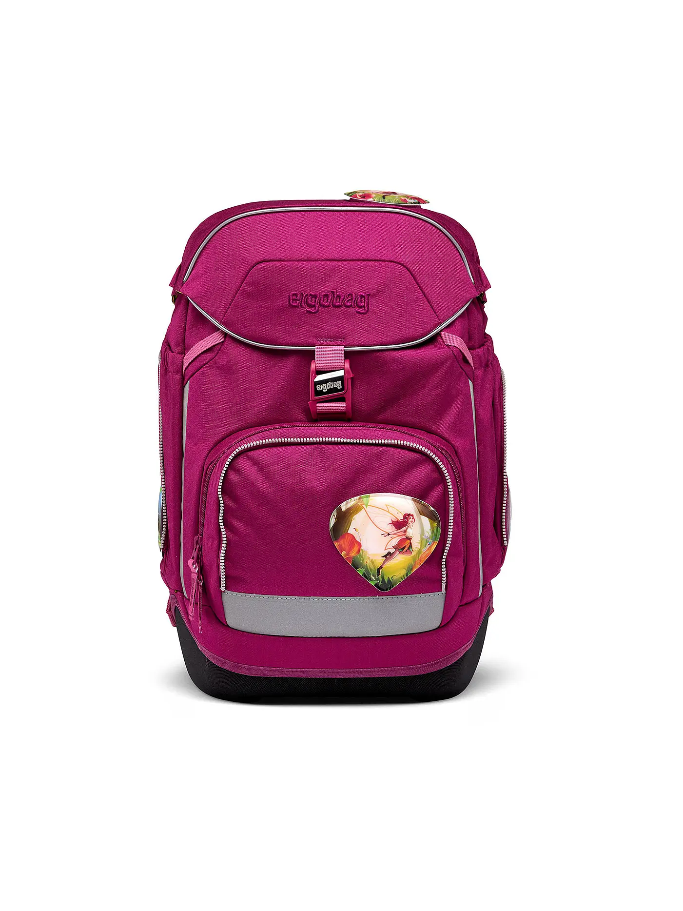 ERGOBAG | Schultaschen Set 5tlg PACK Eco Hero - WaldzauBär  | beere
