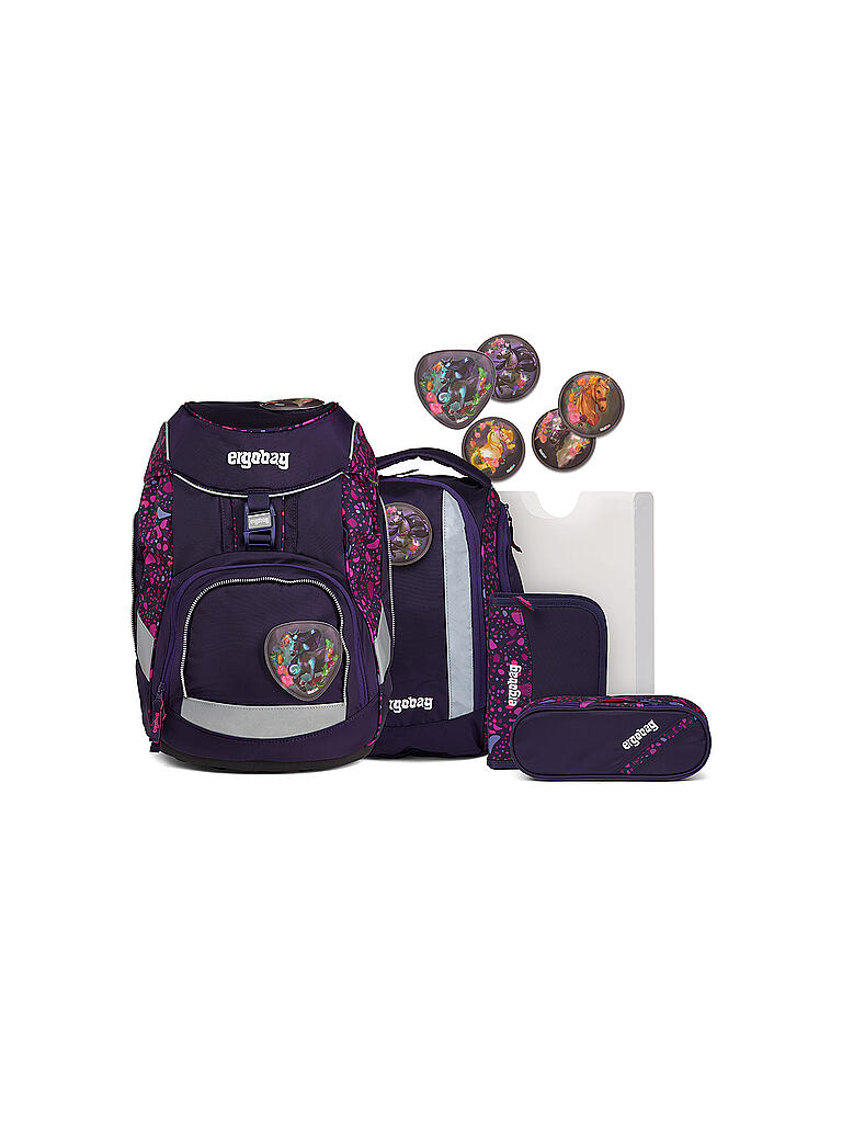 ERGOBAG | Schultaschen Set 6 tlg. Pack - PferdeflüsterBär | lila