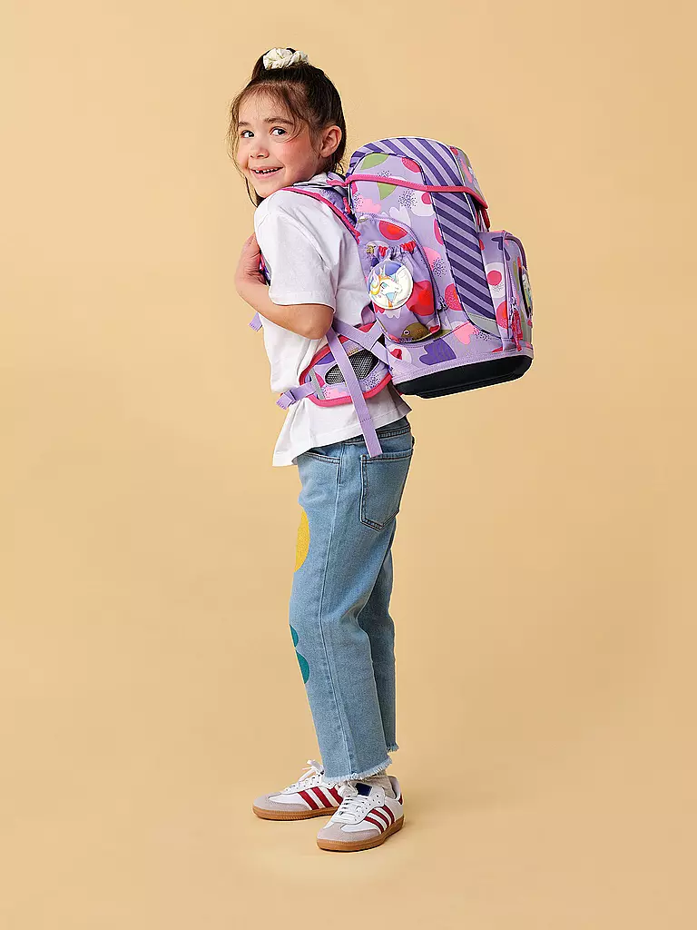 ERGOBAG | Schultaschen Set 6tlg CUBO LIGHT BlütenzauBär | lila