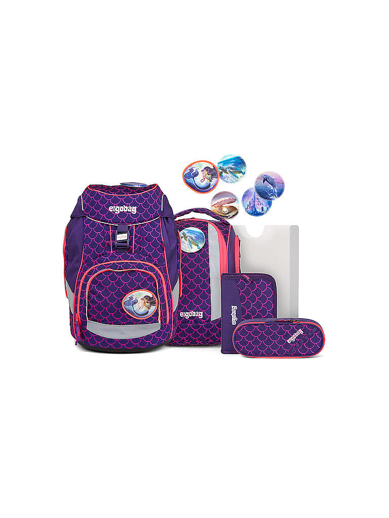 ERGOBAG | Schultaschen Set 6tlg Pack - PerlentauchBär | lila