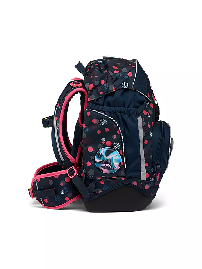 ERGOBAG | Schultaschen Set 6tlg PACK Reflex Glow - PhantBärsi | schwarz