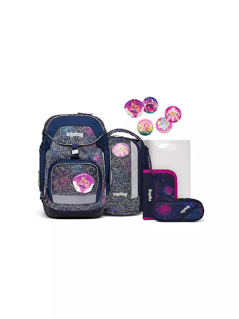 ERGOBAG | Schultaschen Set 6tlg. Pack - Bärlaxy | lila