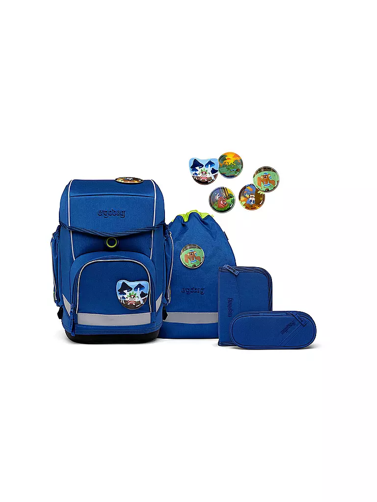 ERGOBAG | Schultaschen Set Cubo 5tlg WaldmonstBär | blau