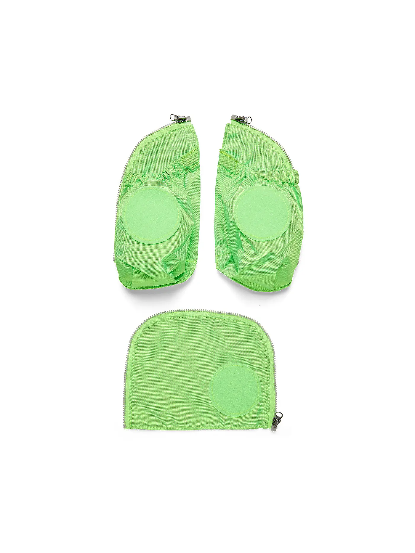 ERGOBAG | Seitentaschen Zip-Set Grün | hellgrün
