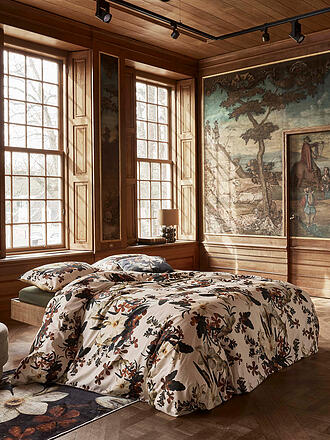 ESSENZA | Satin Bettwäsche 70x90cm/140x200cm DAFFODILS REUNITED Beachwood White