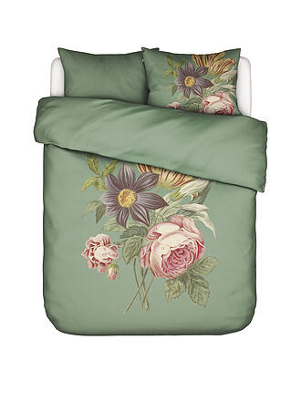 ESSENZA | Satin Bettwäsche 2x  70x90cm / 200x200cm MADIA Basil Green