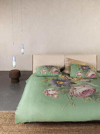 ESSENZA | Satin Bettwäsche 2x  70x90cm / 200x200cm MADIA Basil Green