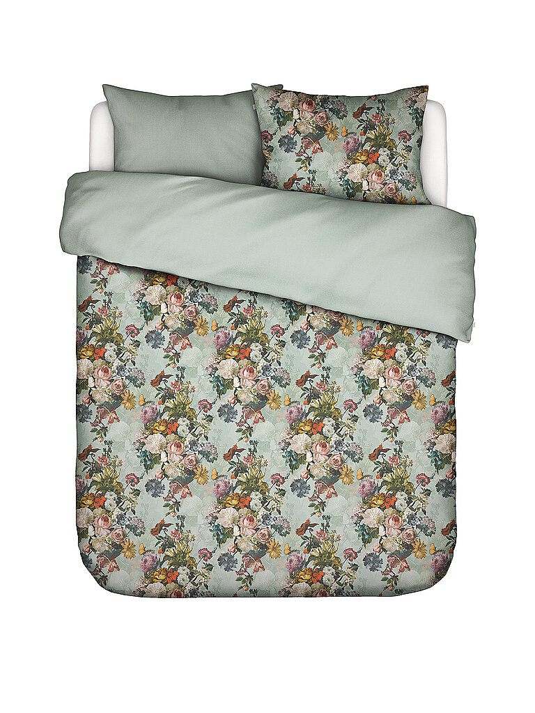 ESSENZA Satin Bettwäsche KARLI 70x90cm/140x200cm Mineral Green mint – ESSENZA