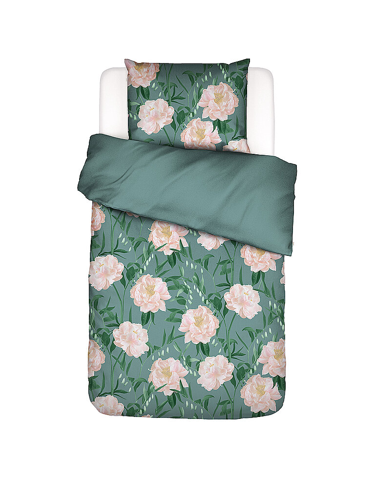 ESSENZA Satin-Bettwäsche DOROTHEA 70x90cm/140x200cm Soft Teal mint – ESSENZA