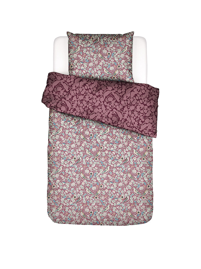 ESSENZA Satin-Bettwäsche ALESTE 70x90cm/140x200cm Mauve  beere – ESSENZA