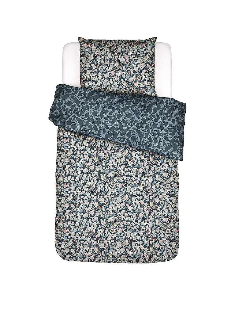 ESSENZA Satin-Bettwäsche ALESTE 70x90cm/140x200cm Slatey Grey petrol – ESSENZA