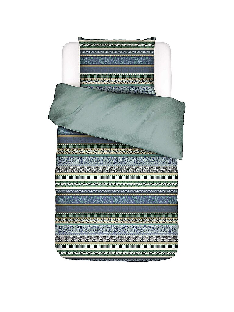 ESSENZA Flanell Bettwäsche LITA 70x90cm/140x200cm  hellgrün – ESSENZA