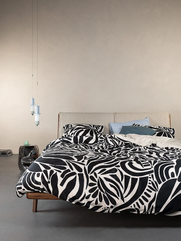 ESSENZA Parure de lit en satin 70x90cm / 140x220cm ALLORI Anthracite gris