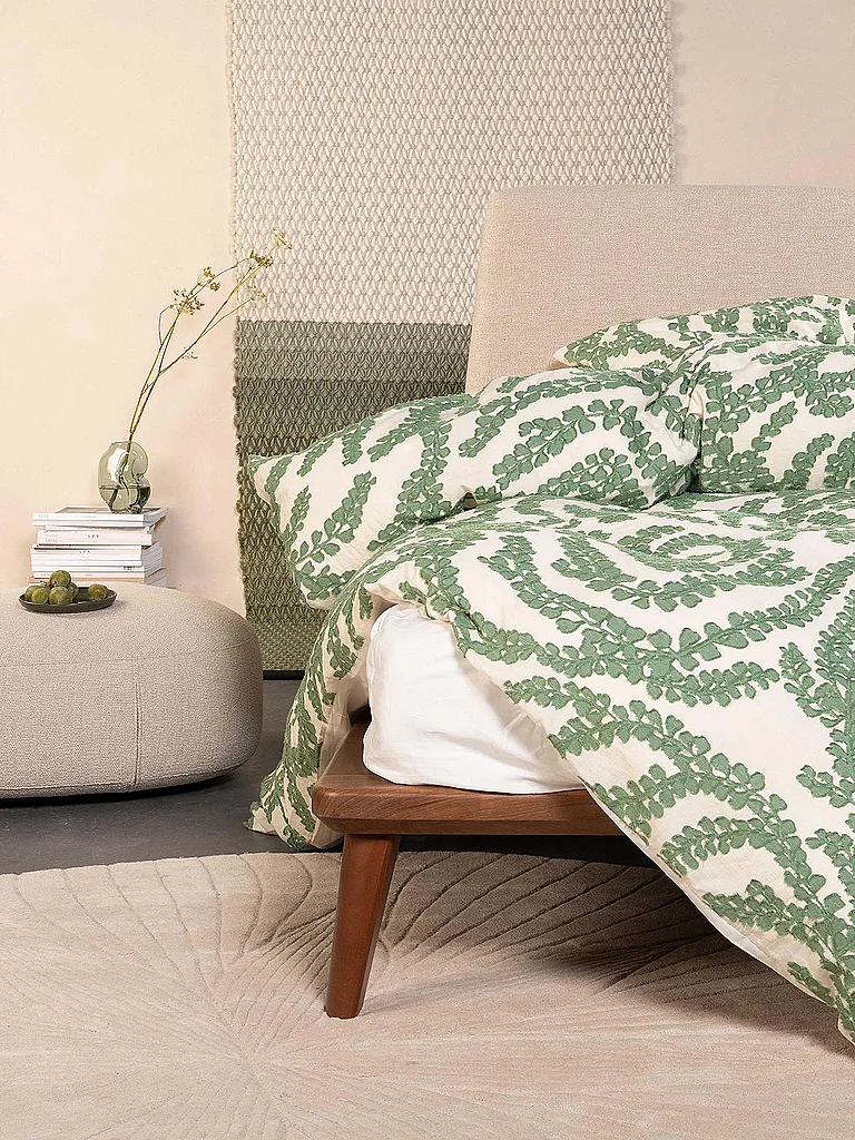 ESSENZA Ropa de cama de satén ELERIA 70x90/140x200cm Verde verde