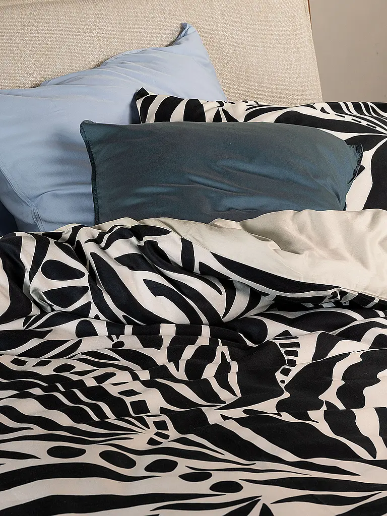 ESSENZA | Satin Bettwäsche 2x  70x90cm / 140x200cm ALLORI Anthracite | grau