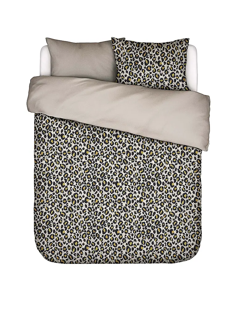 ESSENZA | Satin Bettwäsche 2x  70x90cm / 140x200cm FEDELIA Sand Storm | hellbraun