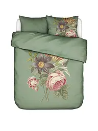 ESSENZA | Satin Bettwäsche 2x  70x90cm / 140x200cm MADIA Basil Green | olive