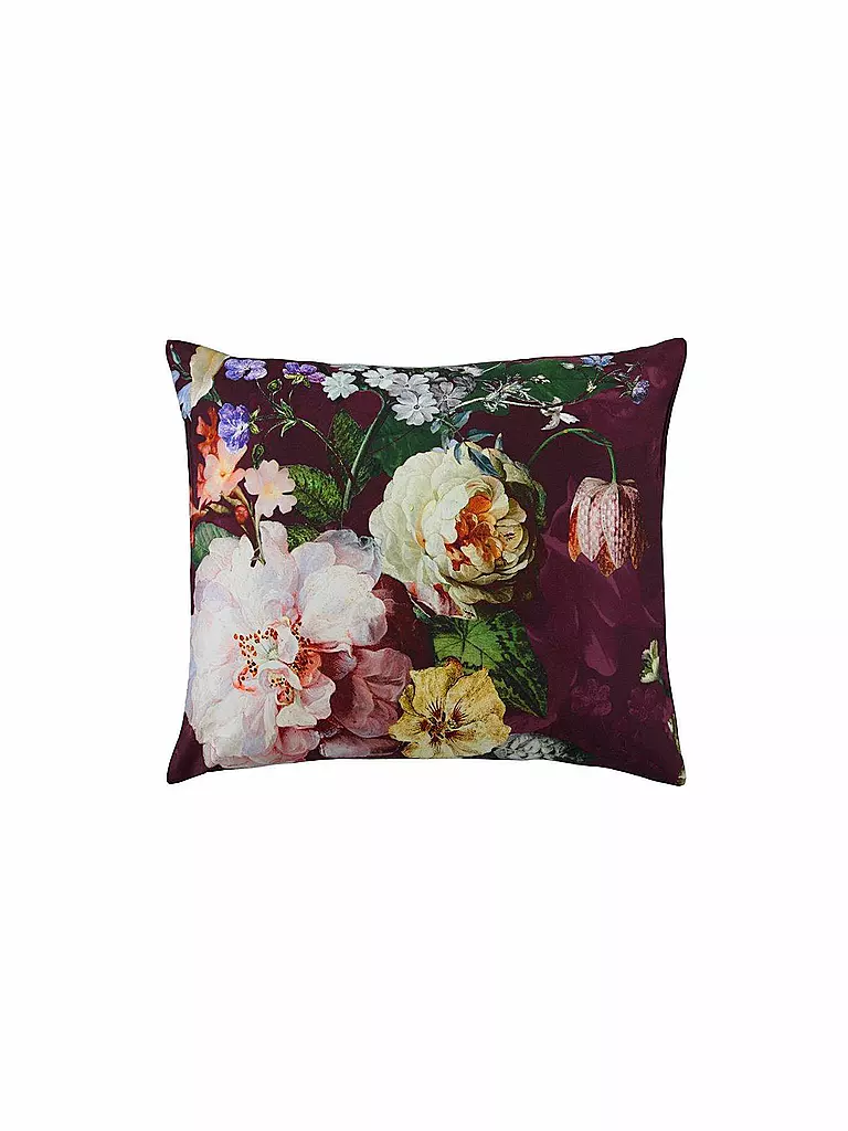 ESSENZA | Satin Bettwäsche 70x90cm / 140x200cm FLEUR Burgundy | dunkelrot