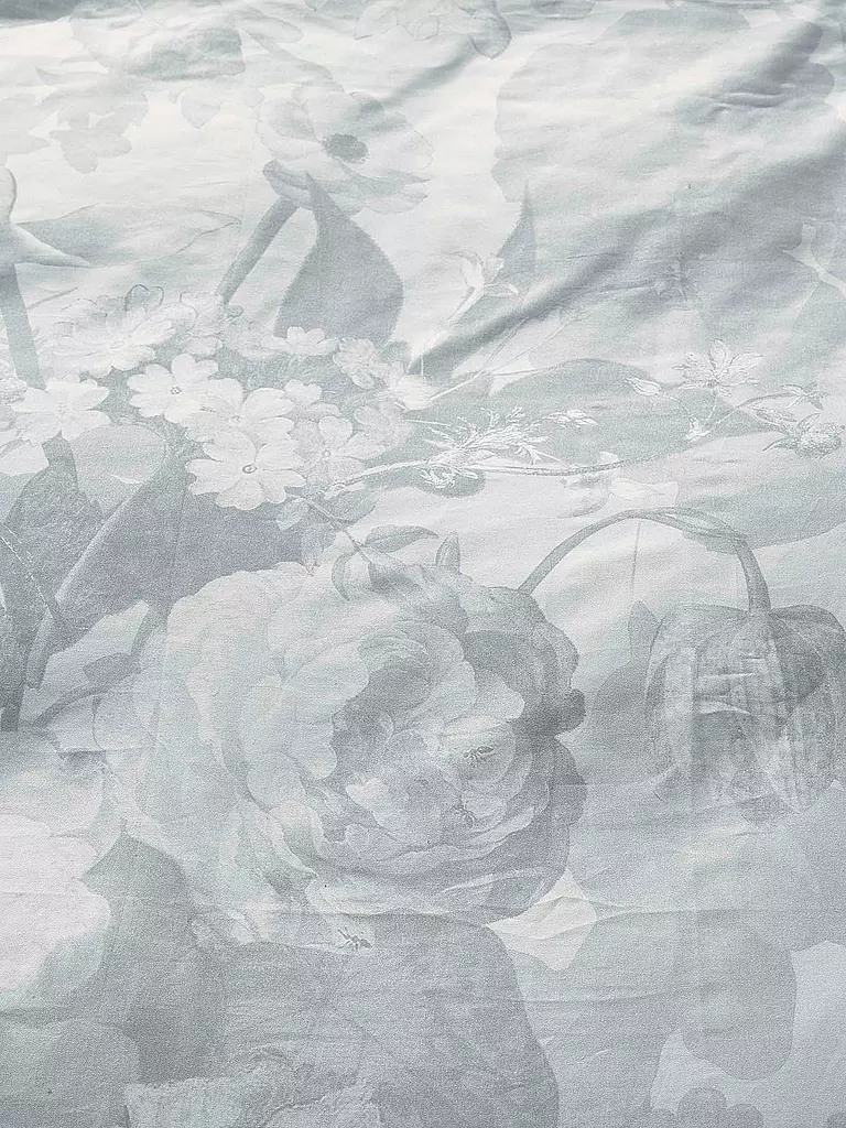 ESSENZA | Satin Bettwäsche 70x90cm / 140x200cm Floor Illusion Blue | hellgrau