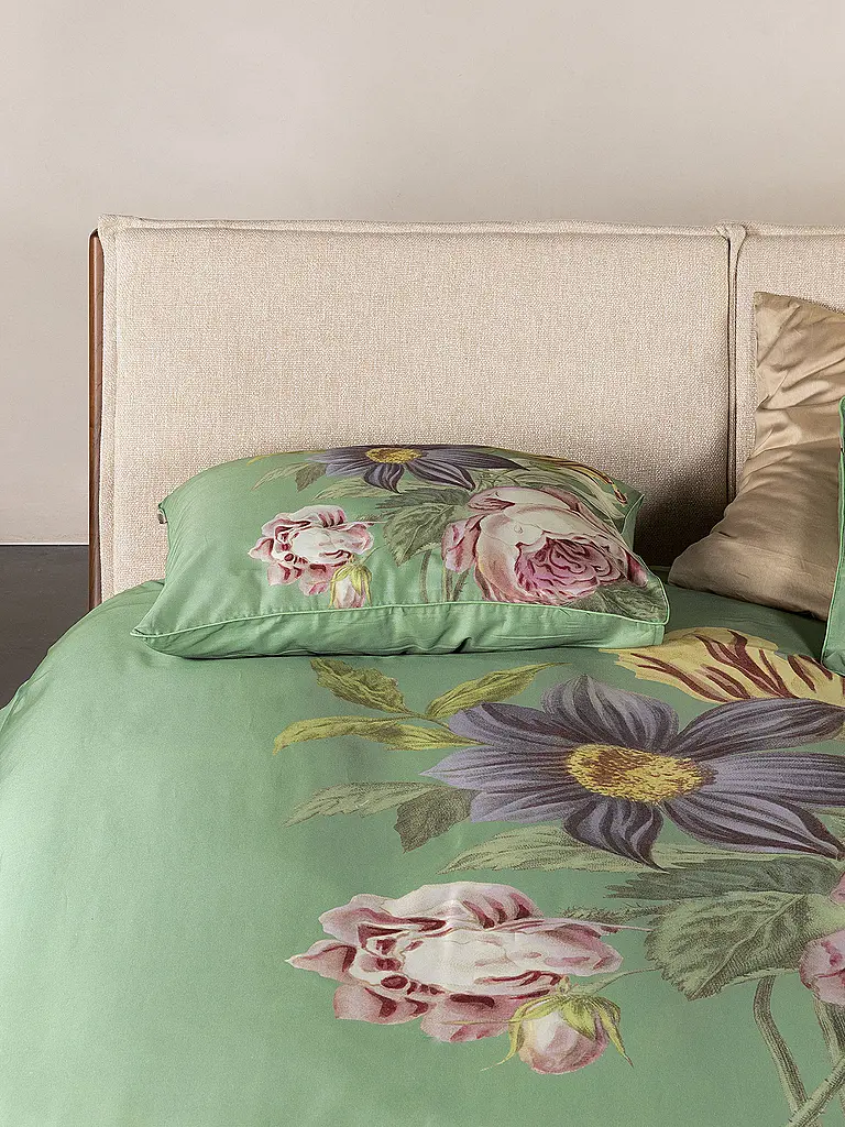 ESSENZA | Satin Bettwäsche 70x90cm / 140x200cm MADIA Basil Green | olive
