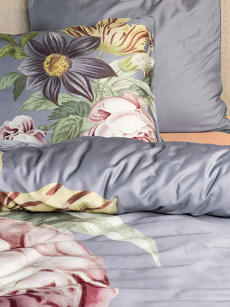 ESSENZA | Satin Bettwäsche 70x90cm / 140x200cm MADIA Global Grey | hellgrau