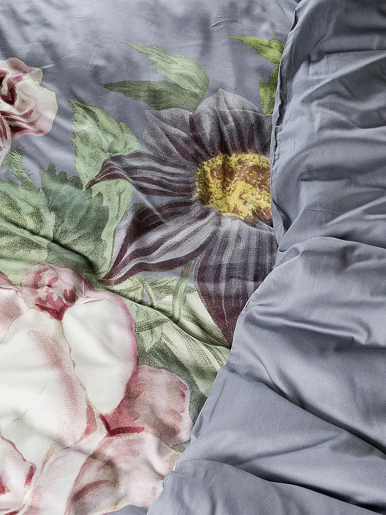 ESSENZA | Satin Bettwäsche 70x90cm / 140x200cm MADIA Global Grey | hellgrau