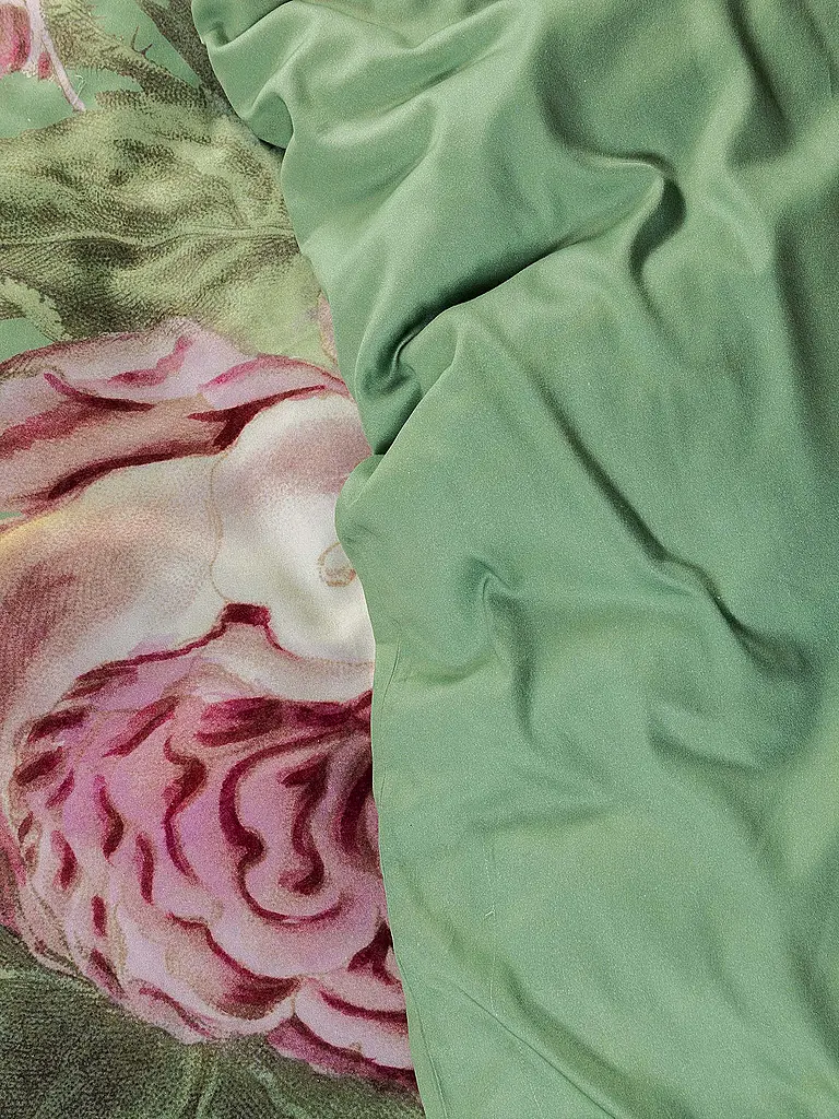 ESSENZA | Satin Bettwäsche 70x90cm / 140x220cm MADIA Basil Green | olive