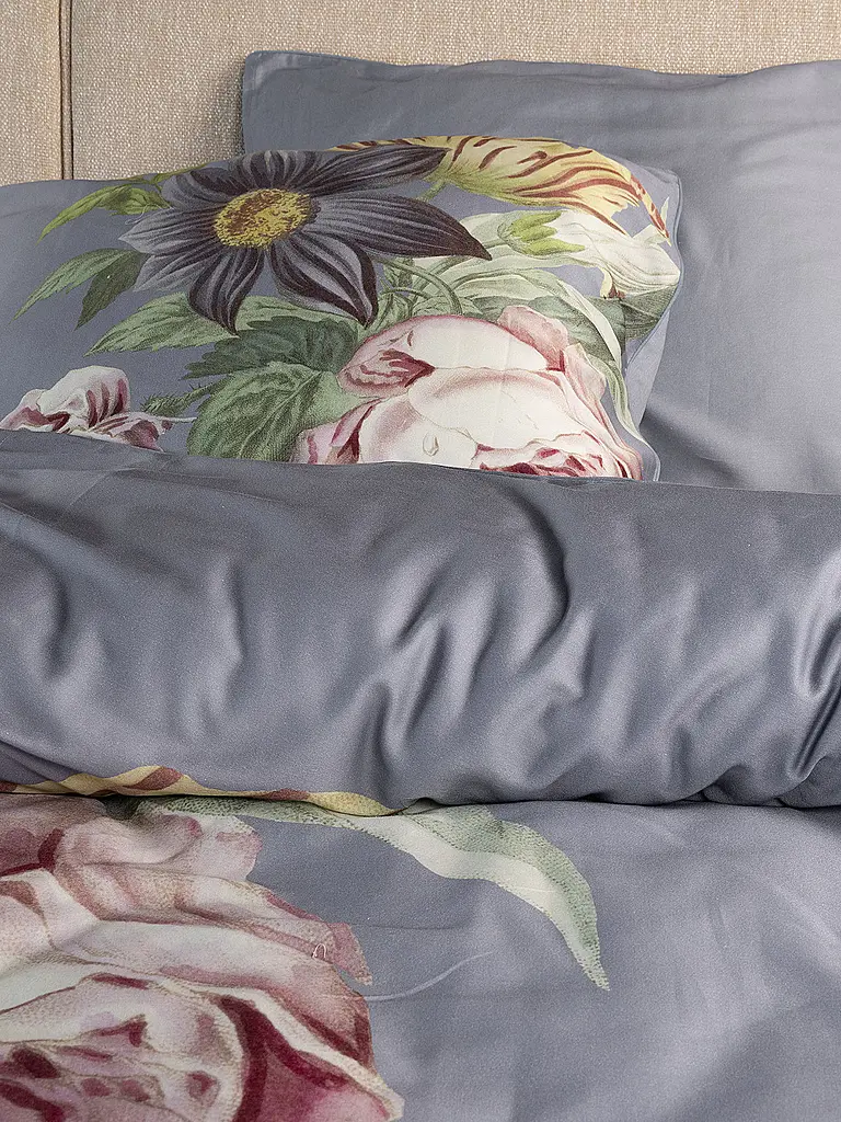 ESSENZA | Satin Bettwäsche 70x90cm / 140x220cm MADIA Global Grey | hellgrau