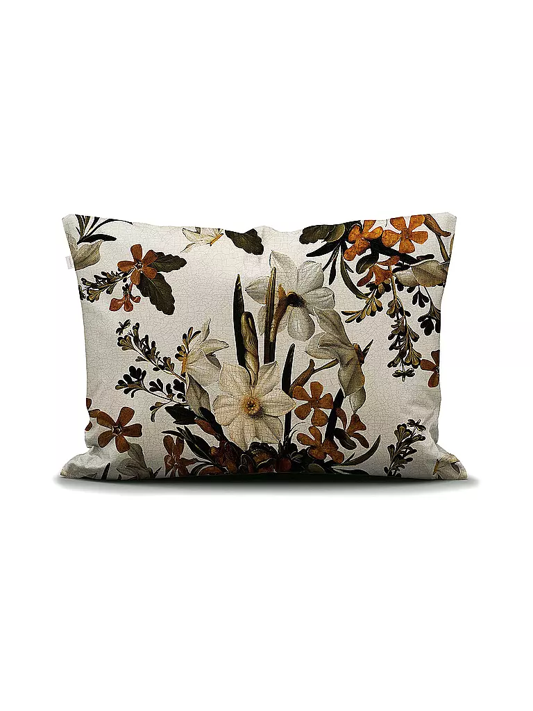 ESSENZA | Satin Bettwäsche 70x90cm/140x200cm DAFFODILS REUNITED Beachwood White | beige