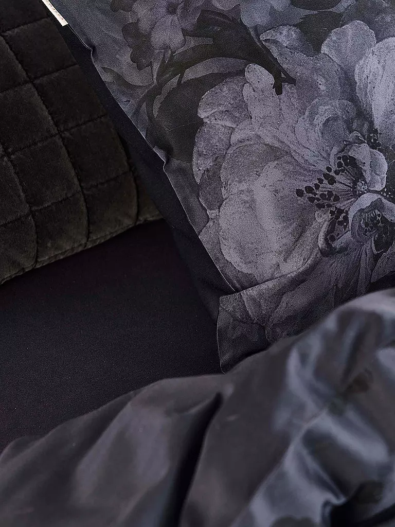 ESSENZA | Satin Bettwäsche 70x90cm/140x200cm FLOOR Nightblue | dunkelblau