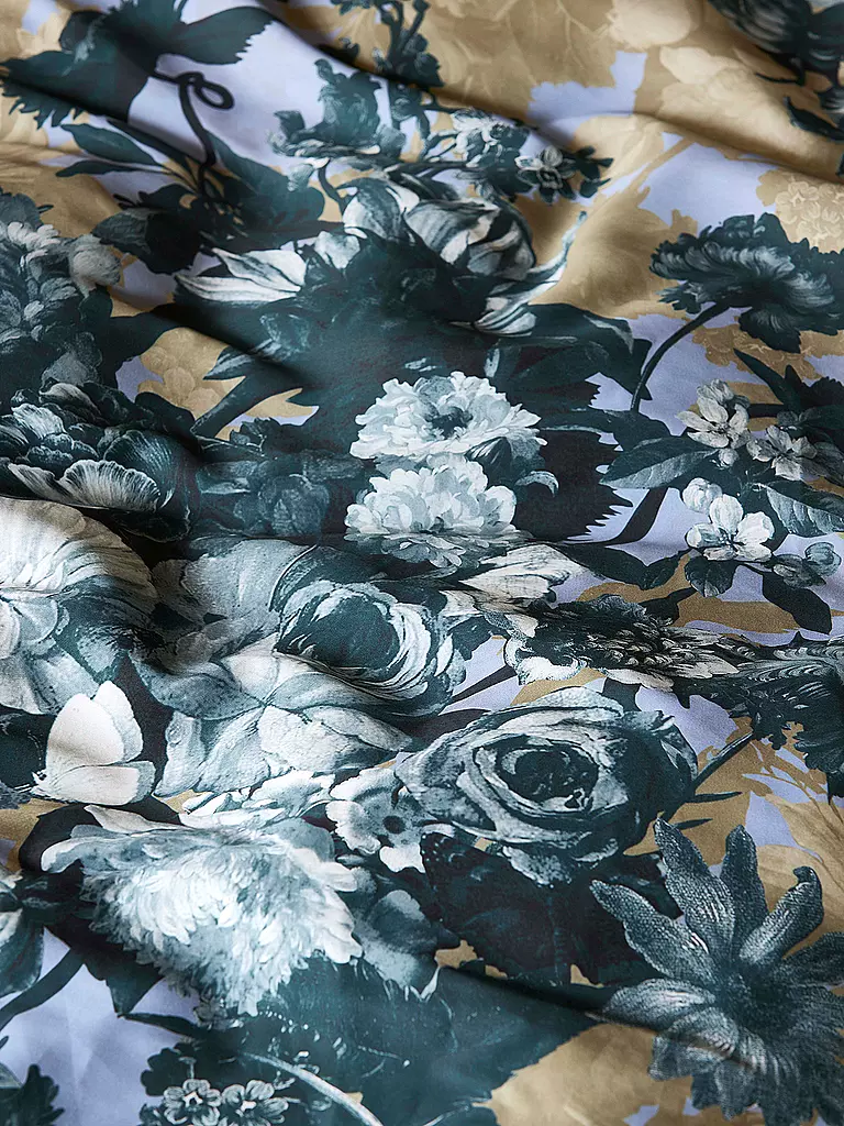 ESSENZA | Satin Bettwäsche 70x90cm/140x200cm LEILA Chambray Blue | dunkelblau