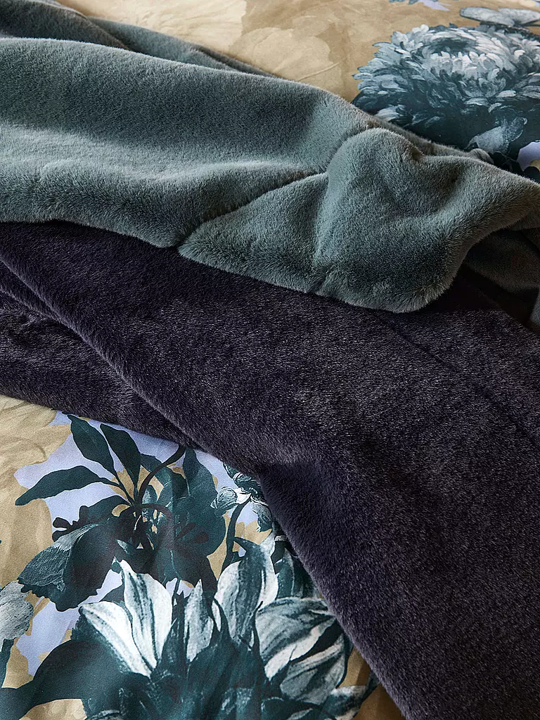 ESSENZA | Satin Bettwäsche 70x90cm/140x200cm LEILA Chambray Blue | dunkelblau