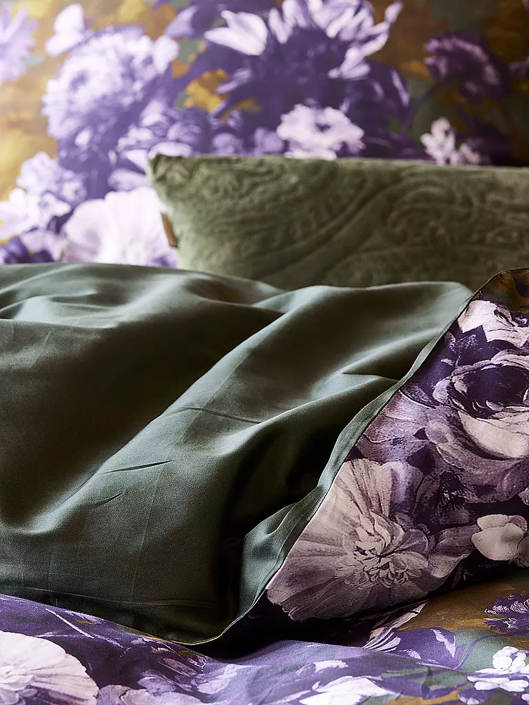 ESSENZA | Satin Bettwäsche 70x90cm/140x200cm LEILA Forest Green | dunkelgrün