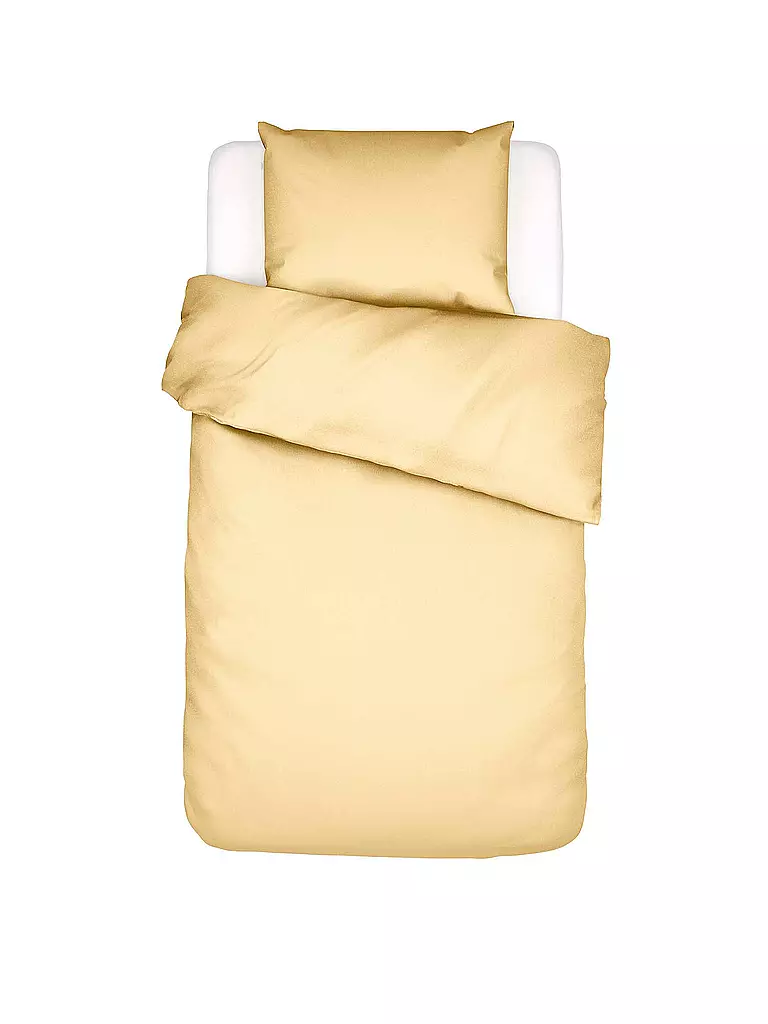 ESSENZA | Satin Bettwäsche MINTE 70x90cm / 140x200cm Yellow Straw | orange