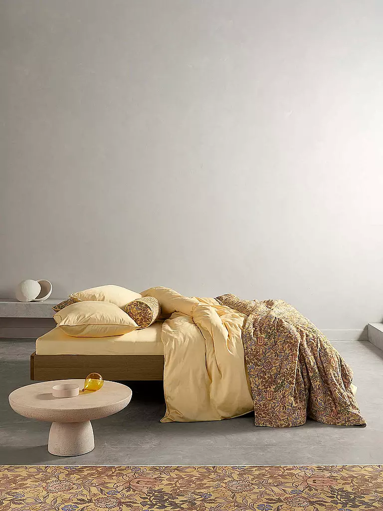 ESSENZA | Satin Bettwäsche MINTE 70x90cm / 140x200cm Yellow Straw | orange
