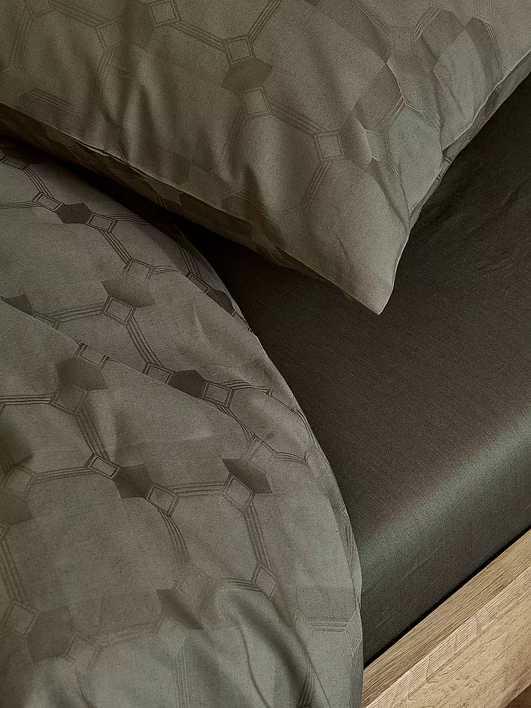 Kunststoff Reißverschluss Bettwäsche Schließt Nicht Mehr ESSENZA Satin Bettwäsche 70x90cm/140x200cm TAEDA Moss dunkelgrün