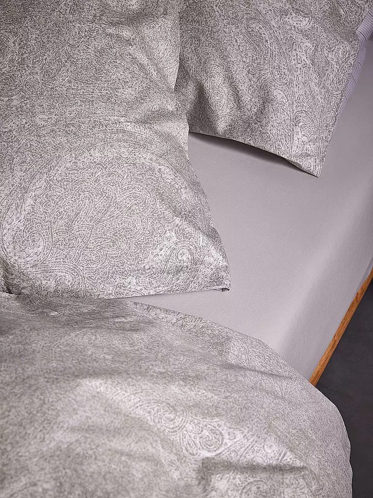 ESSENZA | Satin-Bettwäsche FABRICE 70x90cm/140x200cm Cloud Grey | hellgrau