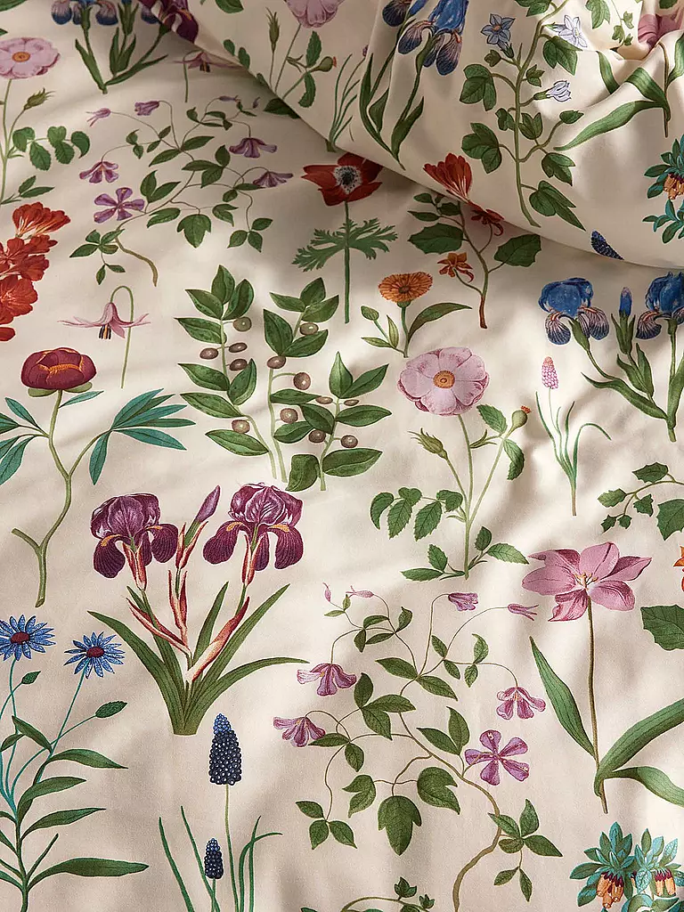 ESSENZA | Satin-Bettwäsche MARIGOLD 70x90cm/140x200cm Vanilla | hellgrün