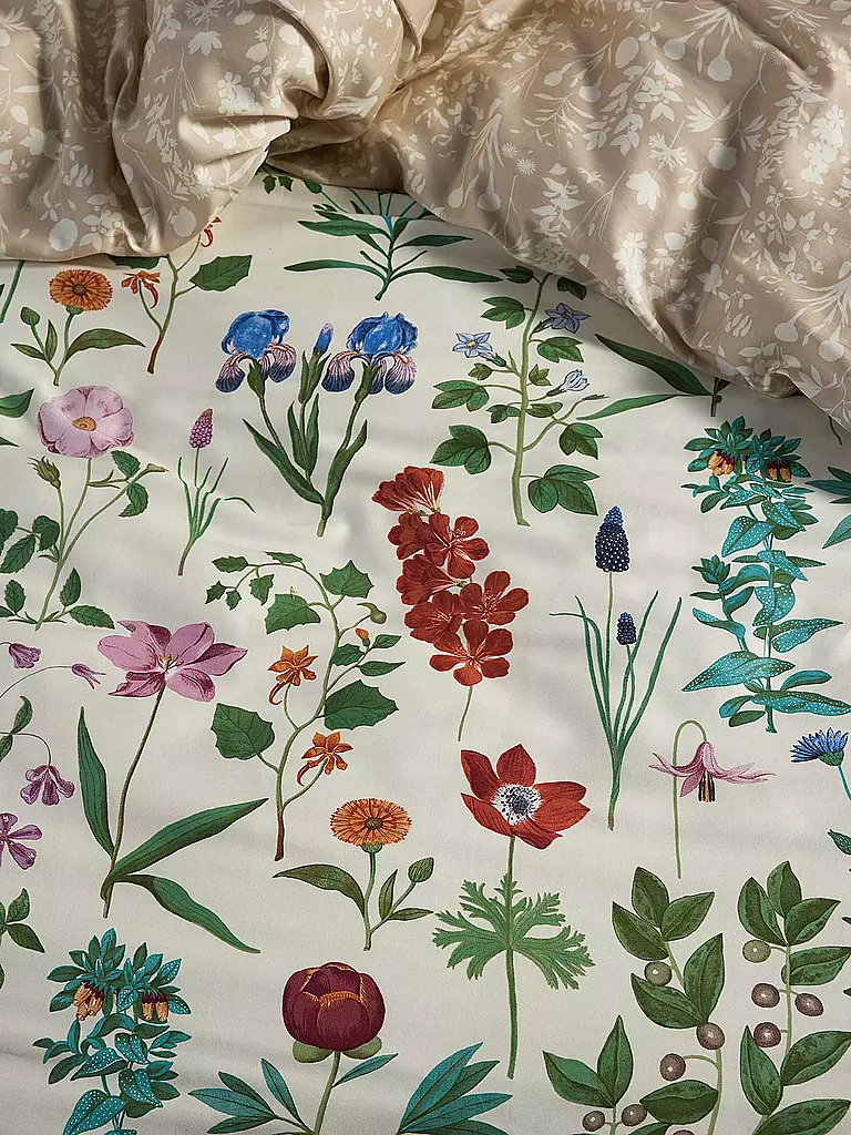ESSENZA | Satin-Bettwäsche MARIGOLD 70x90cm/140x200cm Vanilla | hellgrün