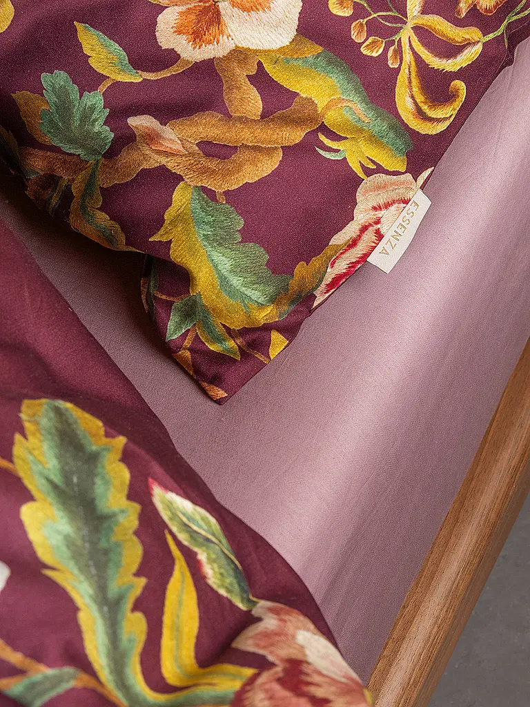 ESSENZA | Twill Bettwäsche 70x90cm / 140x200cm ROSANELLA Mauve / Wine | 