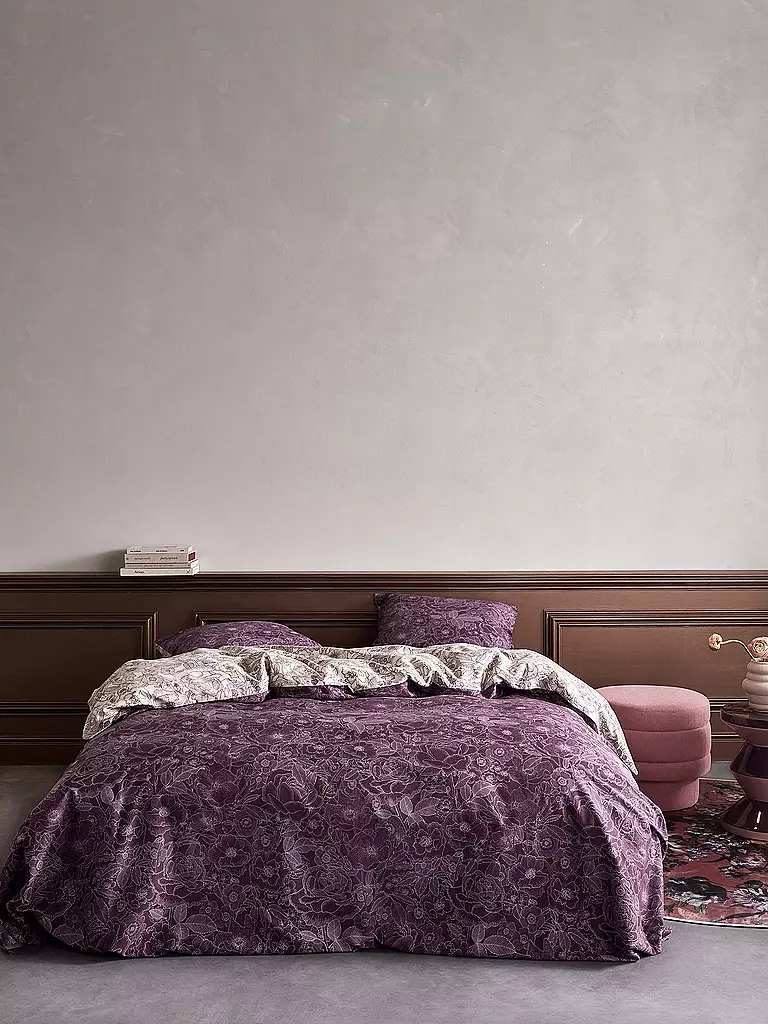 ESSENZA | Twill Bettwäsche CAMILLE 70x90cm / 140x200cm Plum Wine | beere
